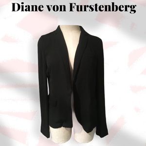 Diane von Furstenberg crepe blazer black